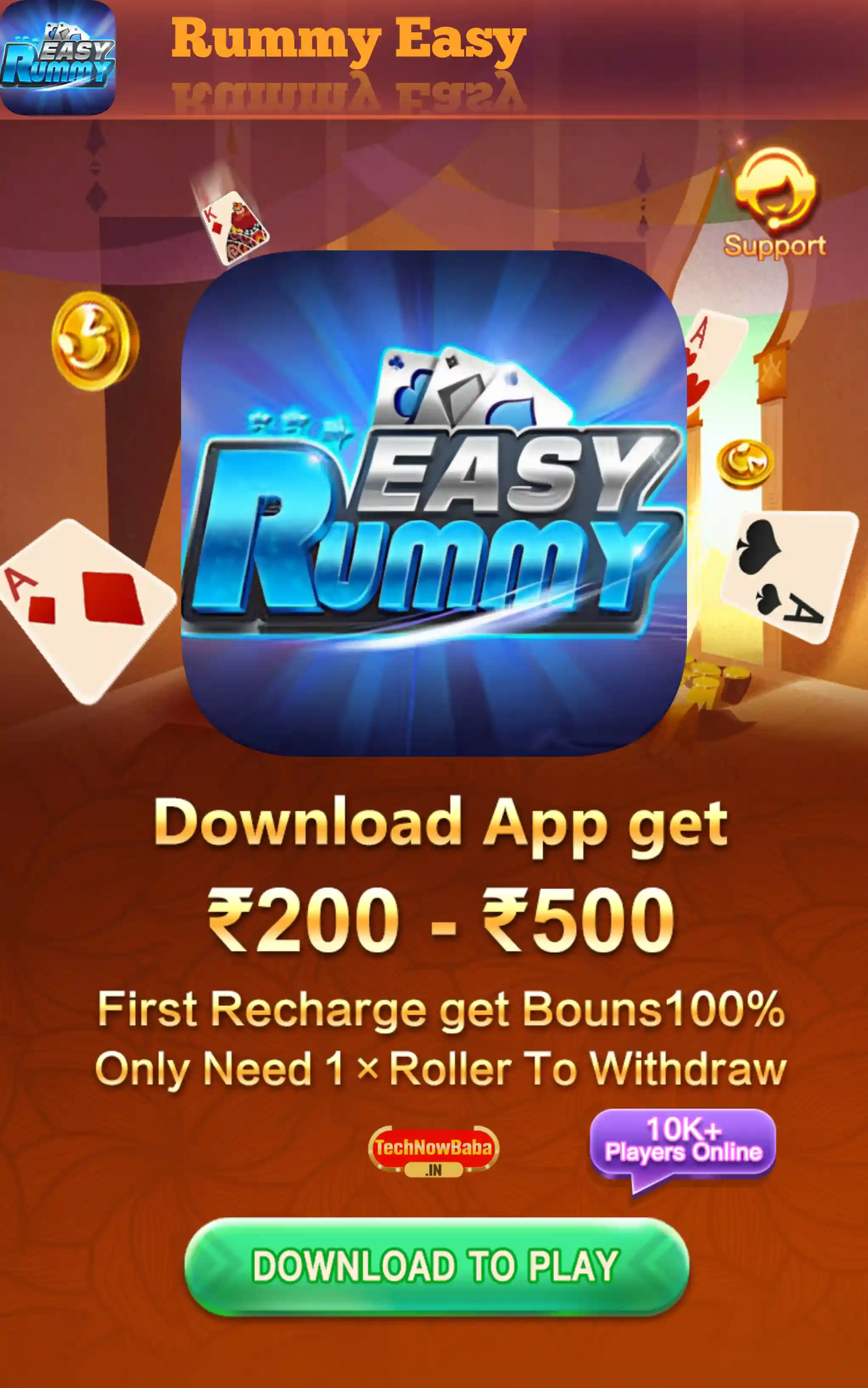 Rummy Easy App TechNow Baba