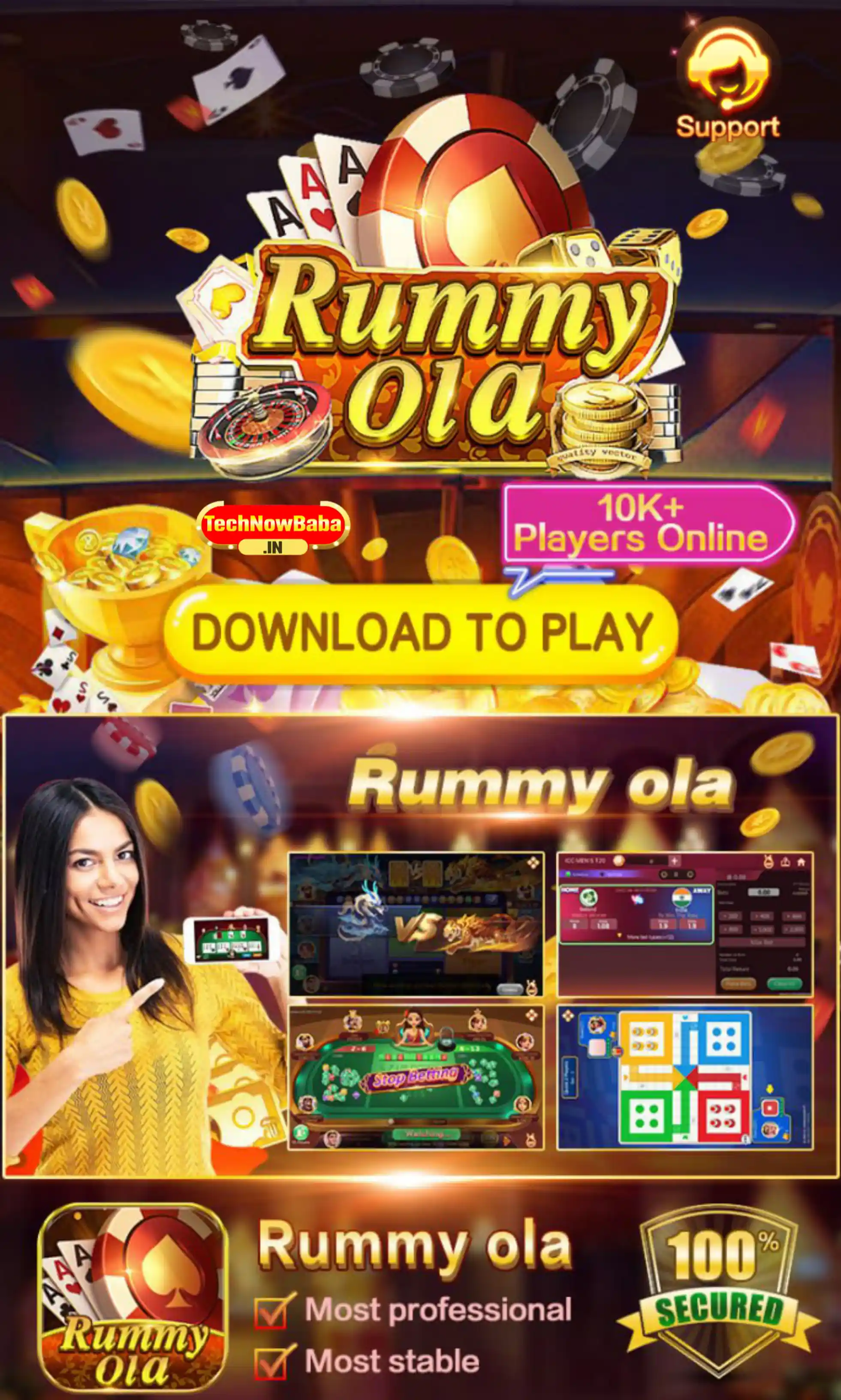 Rummy OLA App TechNow Baba