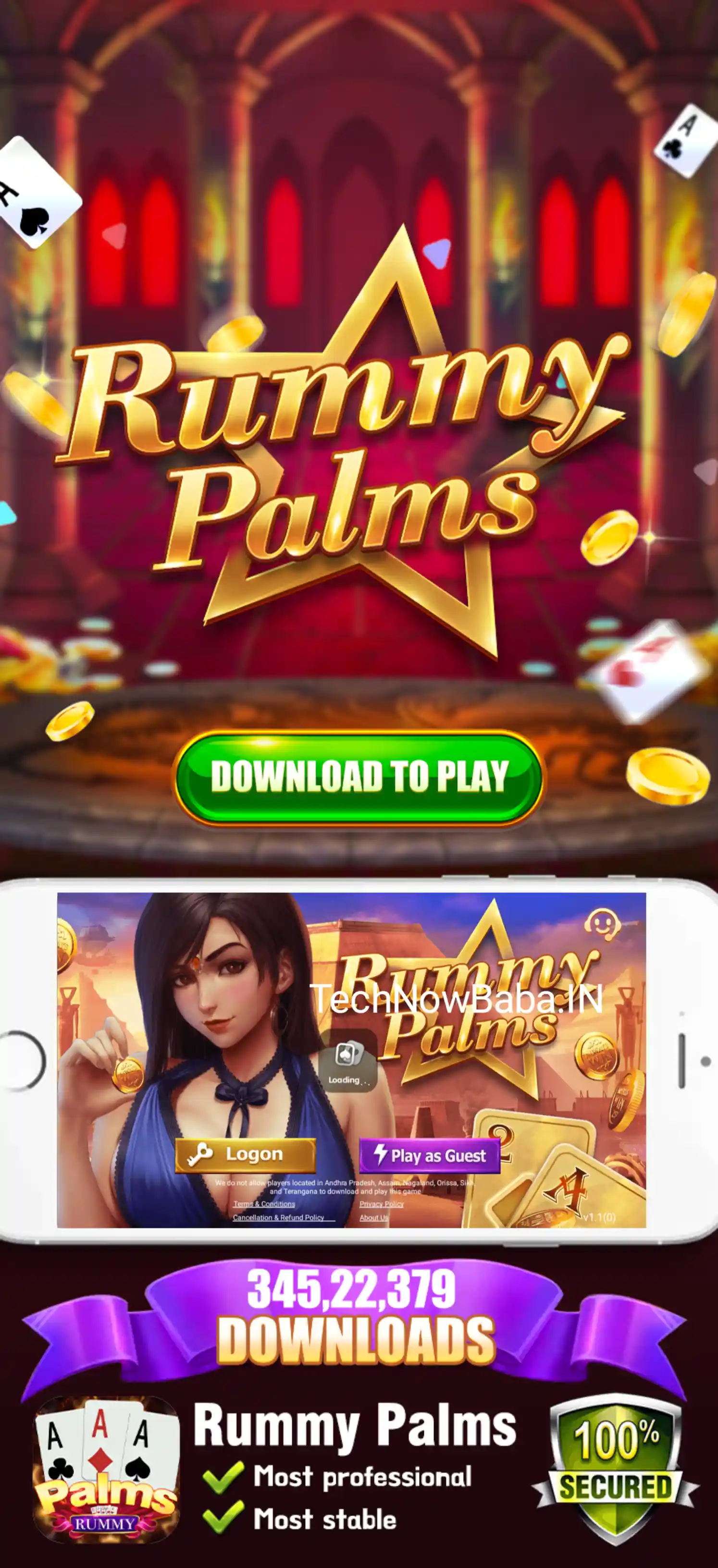 Rummy Palms App Download TechNow Baba
