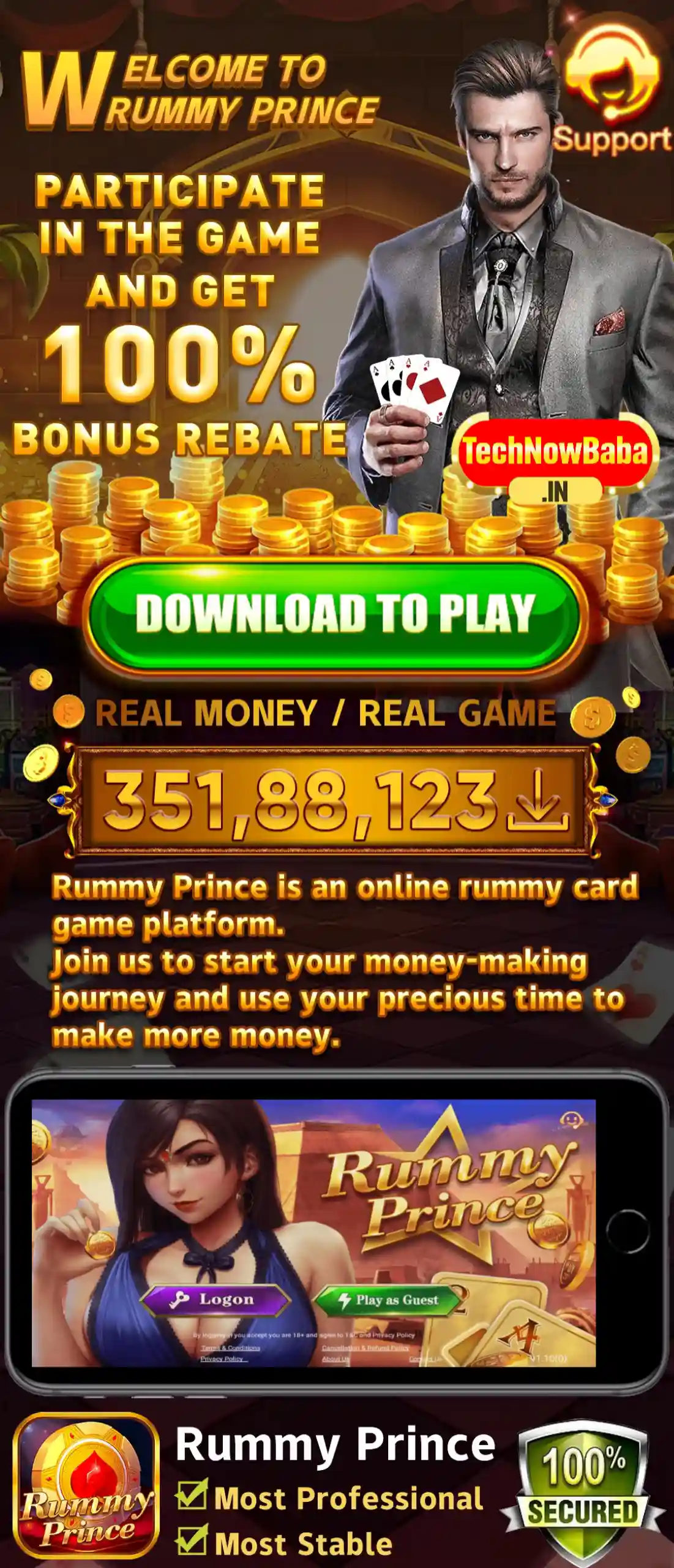 Prince Rummy App Download - Rummy Prince