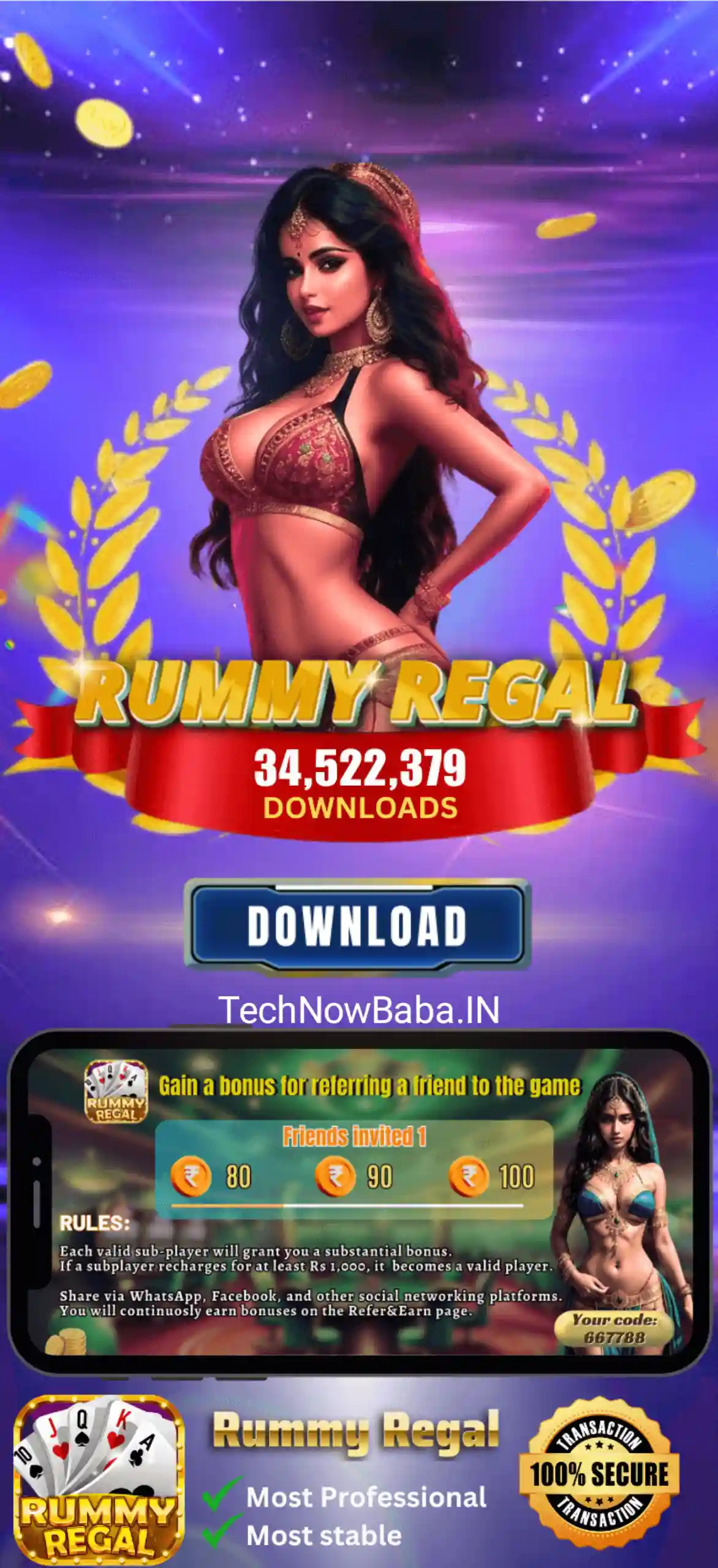 Rummy Regal App Download TechNow Baba